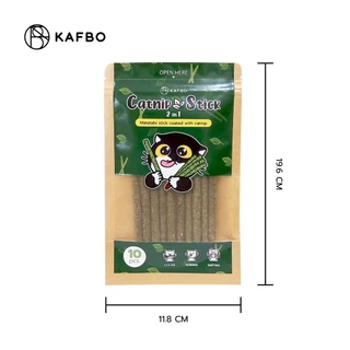 KAFBO Catnip Stick 2in1 ไม้มาตาตาบิเคลือบแคทนิป มาตาตาบิ ฟิน 2 เท่า บรรจุ 10 แท่ง