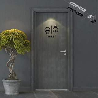 สติ๊กเกอร์ ห้องน้ำ / Toilet / Restroom (PVC ไดคัทตกแต่งกระจก ผนัง ประตู)
