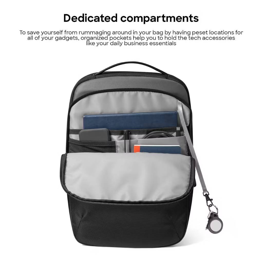 🇹🇭Tomtoc Explorer-T60 Laptop Backpack กระเป๋าเป้สะพายหลัง 16"ดีไซน์เรียบหรู พร้อมความโค้งมน น้ำหนักเบา ทนทาน กันละอองน้ำ