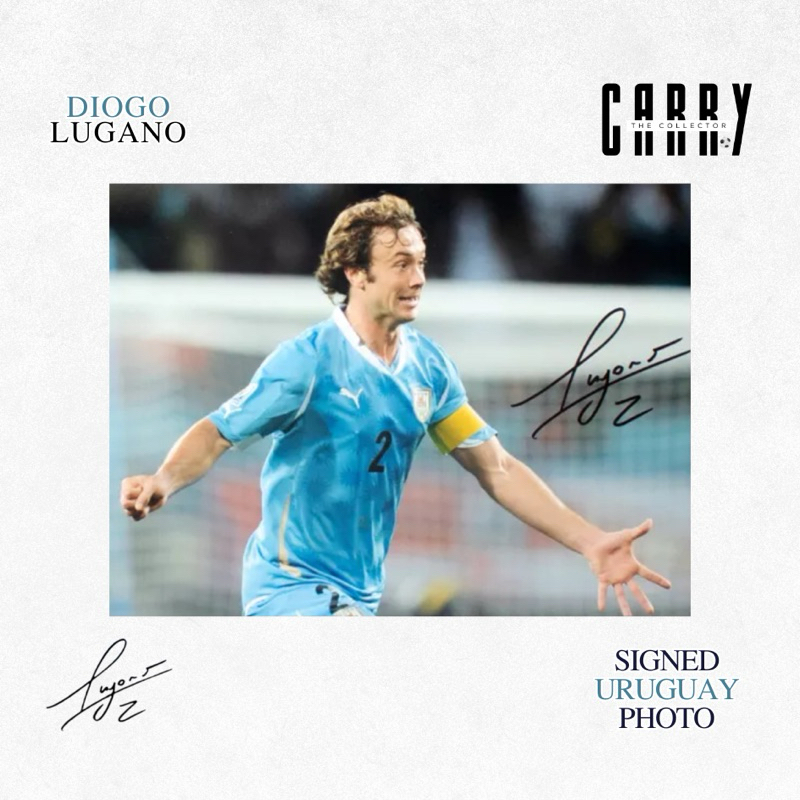 Diego Lugano รูปลายเซ็น Signed Uruguay Photo COA A1 SPORTING MEMORABILIA