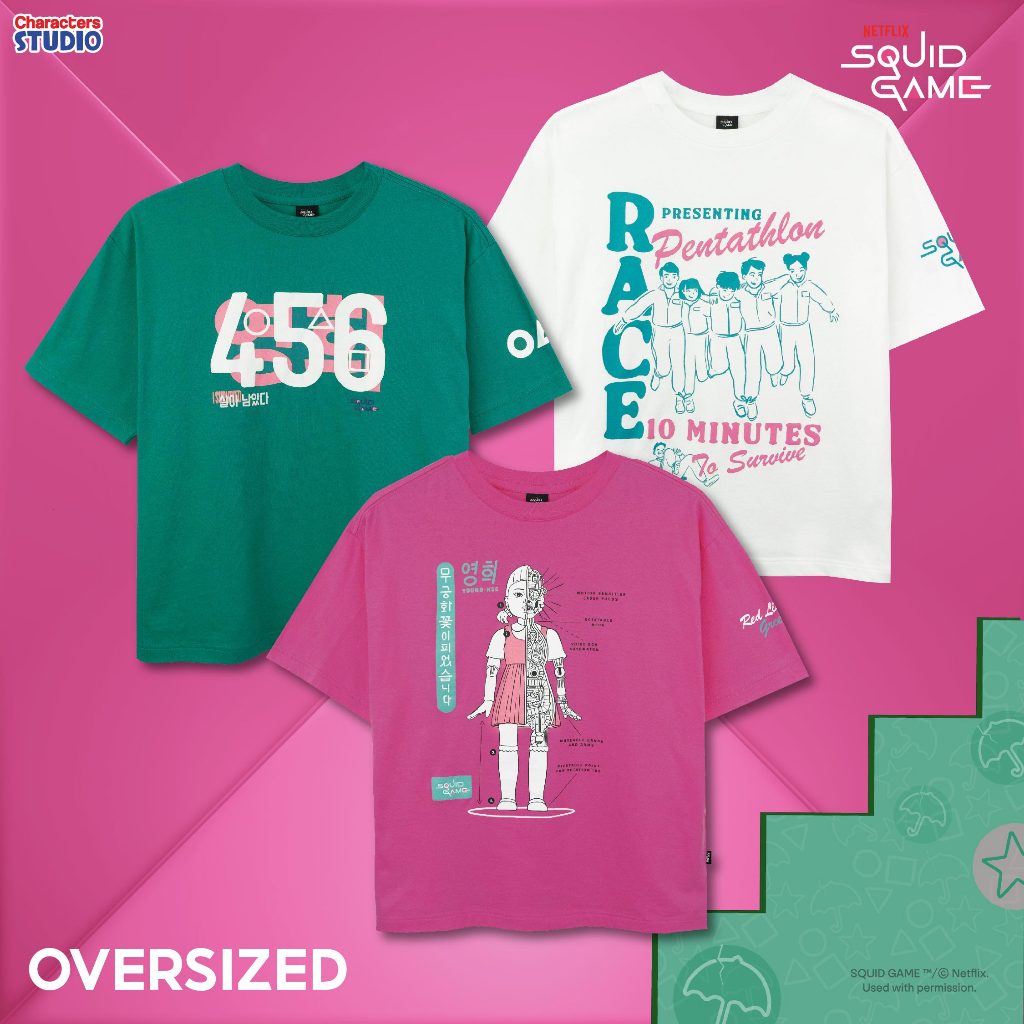 Squid Game Men&Women //Oversized T-shirt// - เสื้อโอเวอร์ไซส์ผู้ใหญ่ สควิดเกม สินค้าลิขสิทธิ์ 100%