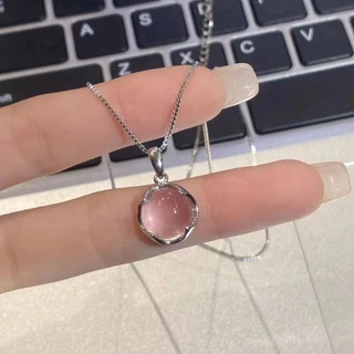 สร้อยคอ หินใส นำ โชค ประดับเงิน ไม่ลอกไม่ดำ
