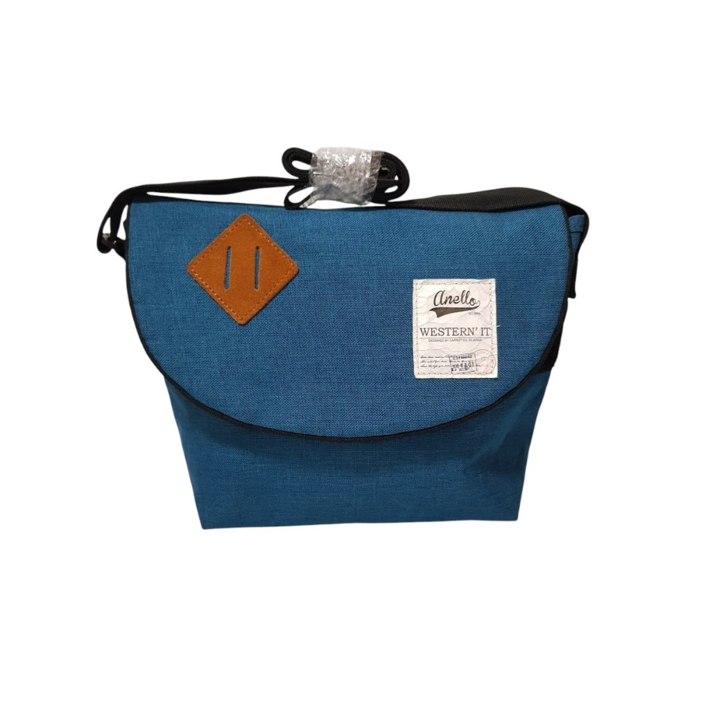 👜กระเป๋าผ้ามือสอง Anello AU-A0131 Official Messenger Bag Camo Poly Messenger, Small สินค้าแบรนด์แท้