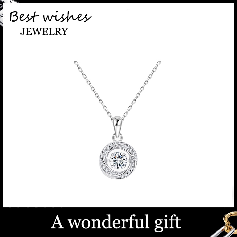 WG Jewelry หรูหรา สร้อยคอผู้หญิง สร้อยคอเพชร สร้อยคอที่สั่นคลอน WG-X014 ของขวัญให้แฟน