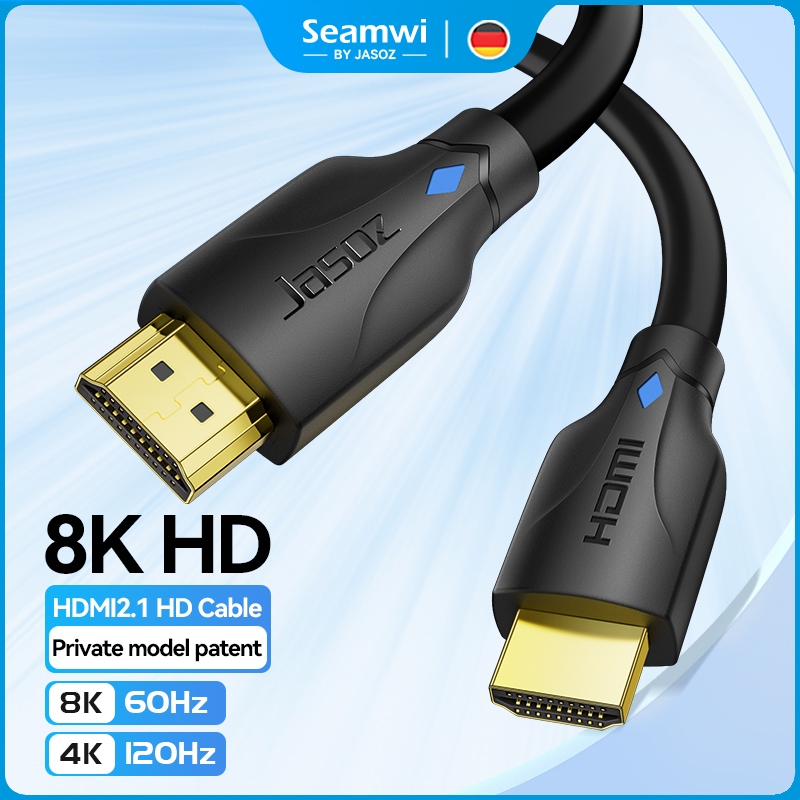 ⚡COD⚡Seamwi สาย HDMI 2.1 8K/60Hz Cable ความเร็วสูง 4K/120Hz ยาว 0.5m-10m, สําหรับ PS4/5 TV Switch