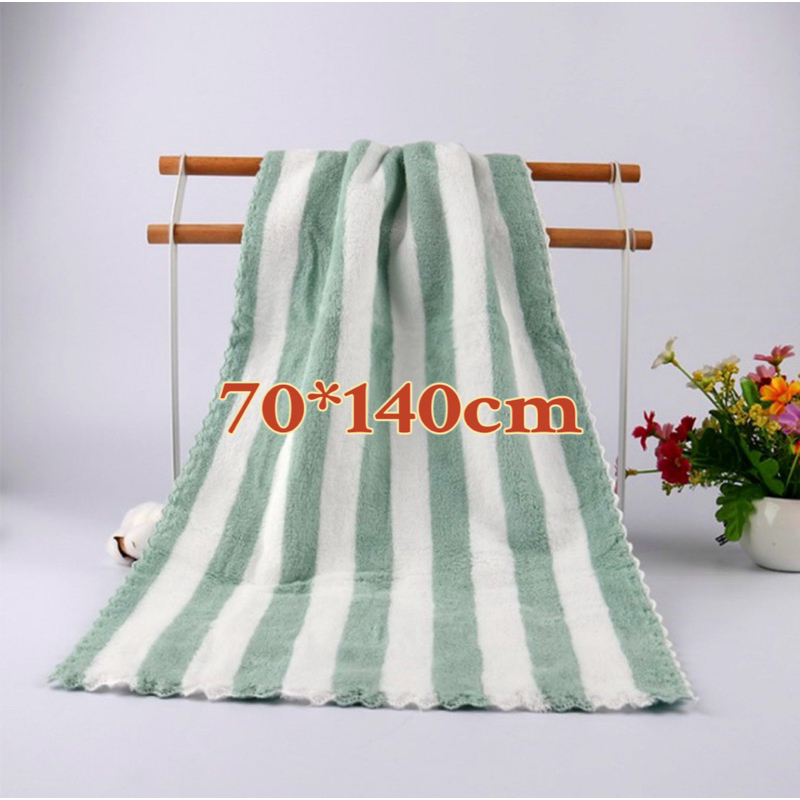 ผ้าขนหนู เช็ดตัว ขนาด 70x140cm นุ่มๆ ขนนุ่ม ผืนใหญ่ ใช้งานดี