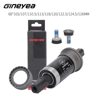 Gineyea กระโหลกเหลี่ยมสำหรับจักรยาน แกนกลางจักรยานเสือภูเขาและเสือหมอบ ความยาว 68*103-126 มม.