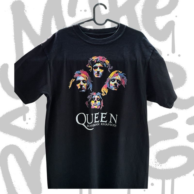 เสื้อวงดนตรี วงqueen ของแท้ สภาพใหม่มาก ไม่มีตำหนิ สกรีนลายสวย หายากไม่ค่อยพบเจอ