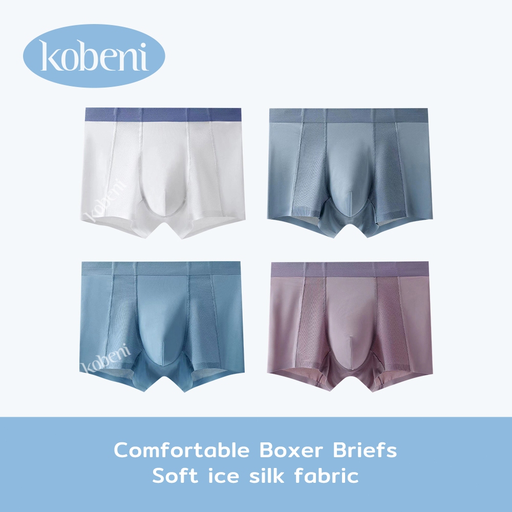 ⭐KOBENI⭐Underwear กางเกงในชาย กางเกงในผู้ชาย Boxer ระบายอากาศได้ดี Ice Silk ผ้าน