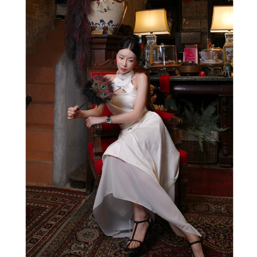 5562 >> 📸 VENUS QIPAO SET - HALTER TOP WITH SKIRT 📸