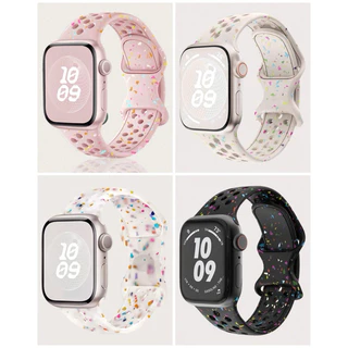 😊ลายใหม่!! สายนาฬิกา Silicone เนื้อดี สำหรับหน้าปัด 38/40/41/42(s10-11) mm และ 42(s1-3)/44/45/46/49 mm