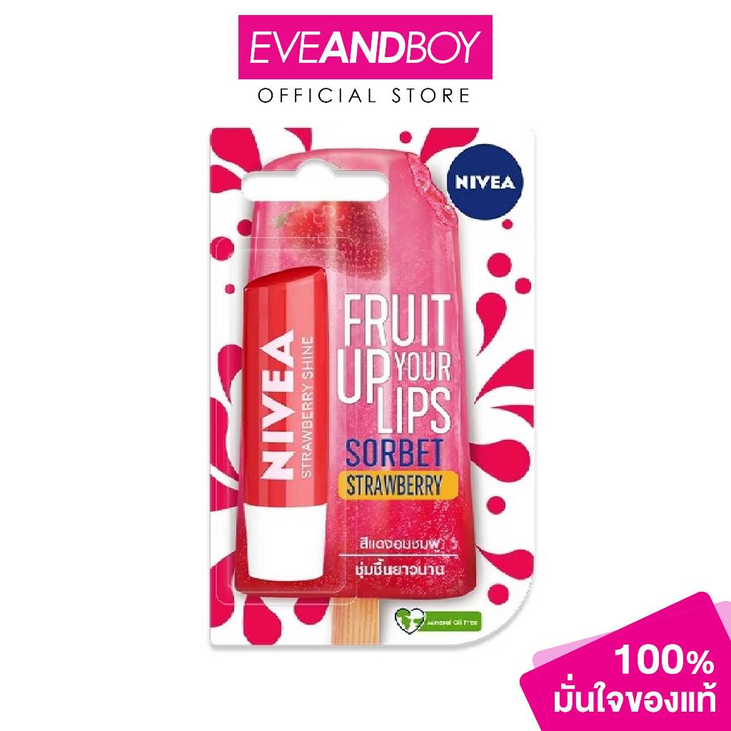 NIVEA - Fruity Shine Lip Strawberry (4.8 g.) ลิปบาล์ม