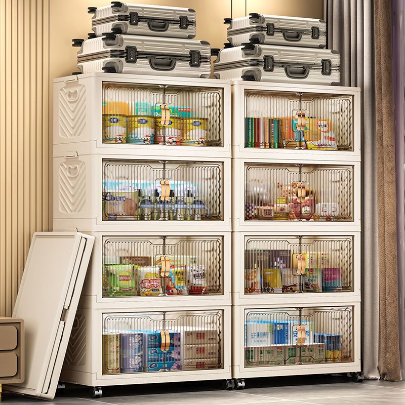 Joy ตู้เก็บของ พับได้ ตู้อเนกประสงค์ 50cm/70cm ความจุสูง ตู้เสื้อผ้าขนาดใหญ่ มีล้อ