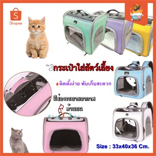 Thai.th กระเป๋าสัตว์เลี้ยง เป้แมว พับเก็บได้   MY545