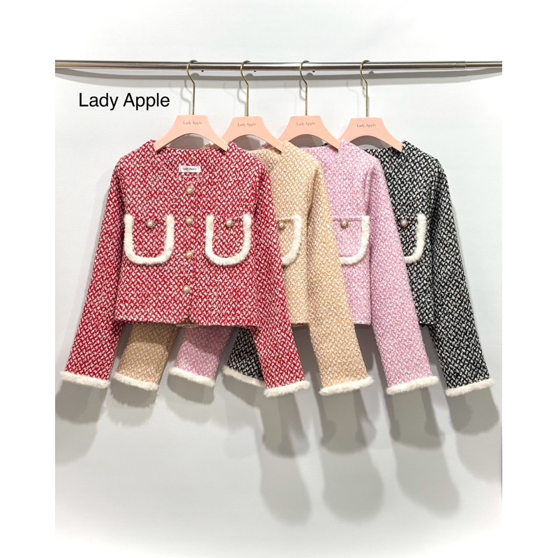 เสื้อแขนยาวทวิตลายทูโทนรหัส74งานป้ายLady appleเสื้ิอแขนยาวเสื้อคลุม