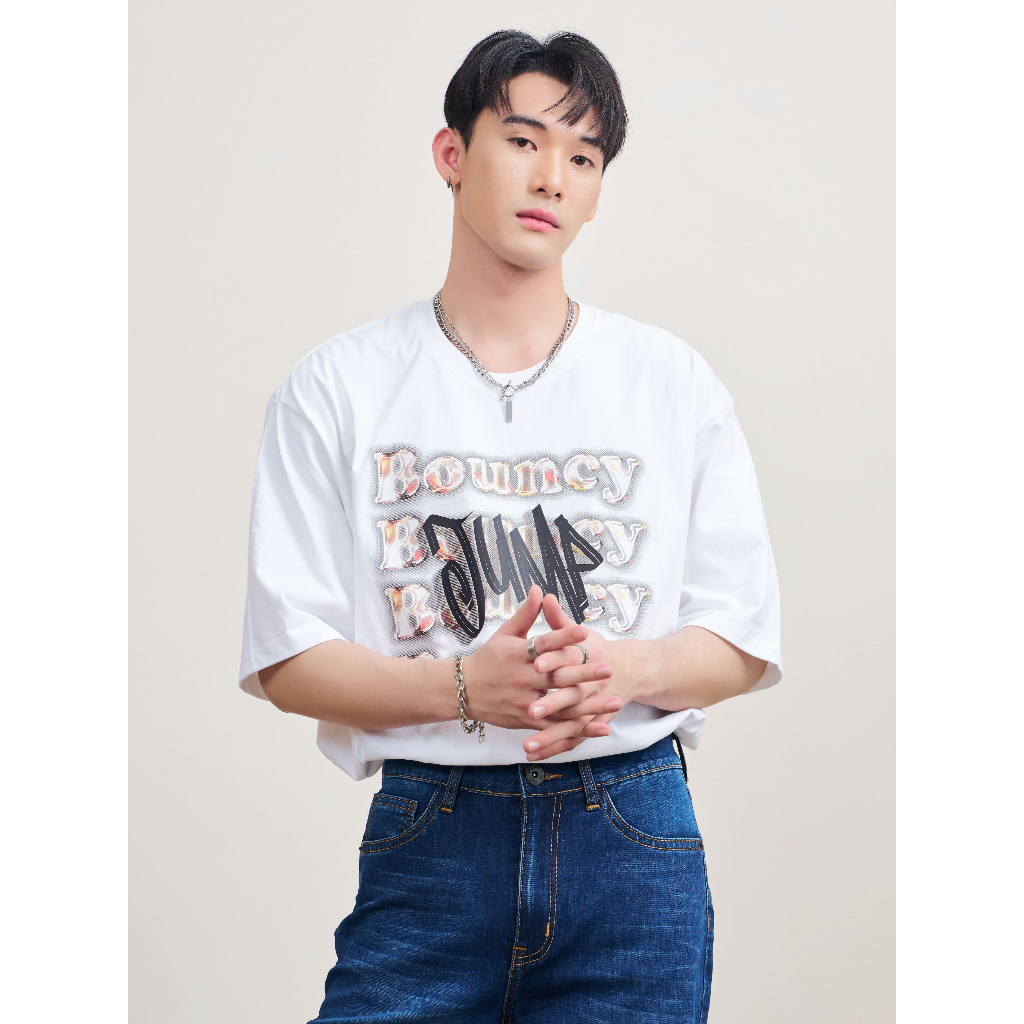 Niyomjeans collection 2 U รุ่น TSS38 สกรีนลาย ผ้าCotton ผ้ายืด