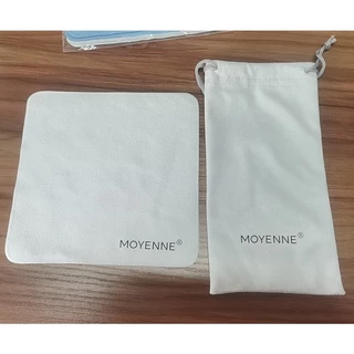 [จัดส่งในกทม] MOYENNE แฟชั่นเกาหลี ผ้าเช็ดแว่น วัสดุหนังกลับ ถุงใส่แว่นตา คุณภาพสูง