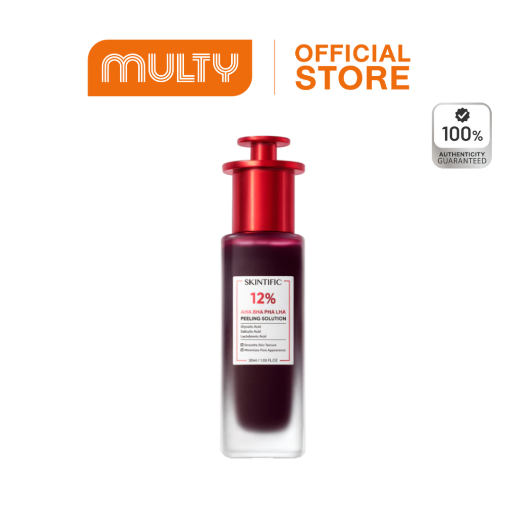 Skintific Aha Bha Pha Lha Peeling Solution 30ml. เซรั่มผลัดเซลล์ผิว