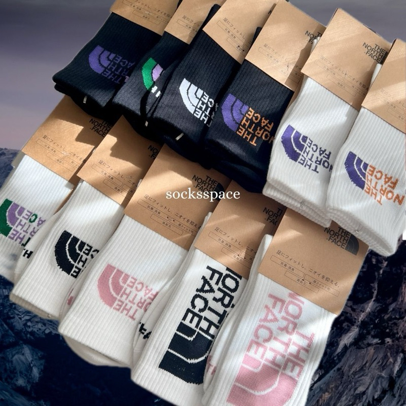 พร้อมส่งในไทย 🚚🇹🇭 ถุงเท้าข้อยาว the north face ถุงเท้าออกกำลังกาย กีฬา ฟิตเนส แฟชั่น ราคาถูก มีราคาข