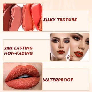 PAZIUM FDA ลิปสติก ลิปกลอส Lipsticks ลิปจูบไม่หลุด ปากไม่แห้ง กันน้ำ ติดทนนาน พกพาง่าย 3.5g 5สี