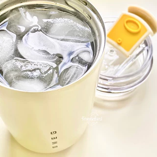 แก้วกาแฟ SMEG สแตนเลส แก้วเก็บอุณหภูมิ แถมกลองใส่ ฝาปิดสนิทไม่หก 240 ml ผู้หญิง มินิมอล ของขวัญ ส่งจากไทย