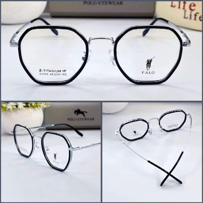 กรอบแว่นตา ผู้หญิง เบา TITANIUM 31026 8041 พร้อมเลนส์ ตัดแว่น สายตาสั้น ยาว แว่นกรองแสง บลูบล็อก ออโต้ ตัดตามสายตา - รูปที่ 6