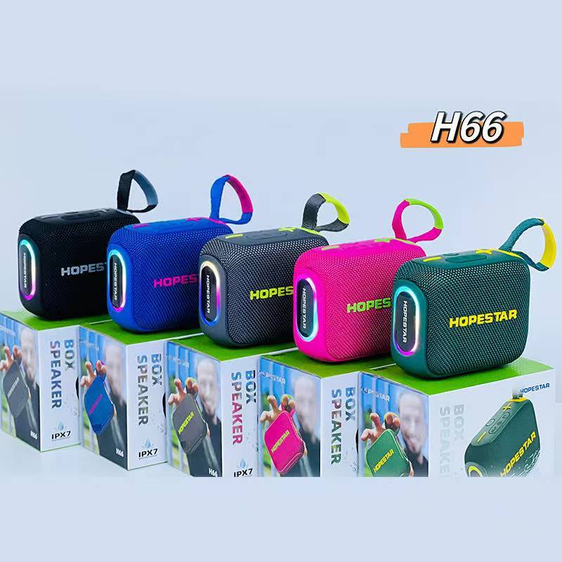 ลำโพงบลูทธู Hopestar H66 ลำโพงกันน้ำ 10W แบบพกพา มีไฟ เสียงดี ของแท้100%