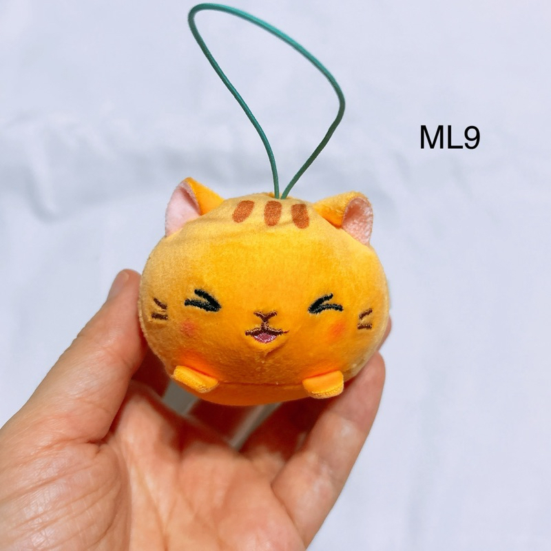 พวงกุญแจ ตุ๊กตา แมว​สามสี Amuse แมวส้ม เนื้อมาช นิ่มมากอีกแล้ว