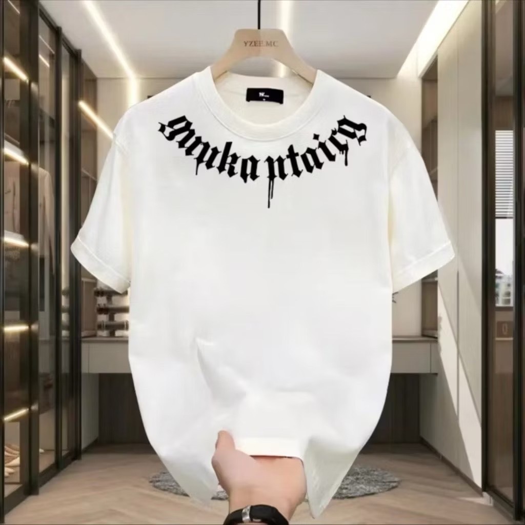 ใหม่ เสื้อยืดคอกลม แขนสั้น ผ้าฝ้าย พิมพ์ลายตัวอักษร ทรงหลวม สไตล์สตรีท วินเทจ เข้ากับทุกการแต่งกาย แฟชั่นสําหรับผู้ชาย