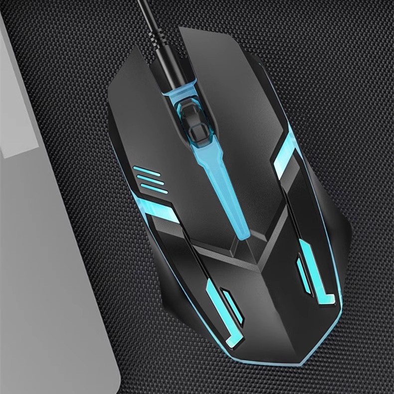 【เมาส์แบบมีสาย】backlit 6 สี RGB Mouse เมาส์มาโคร ออฟติคอล เมาส์สำหรับเล่นเกม K1