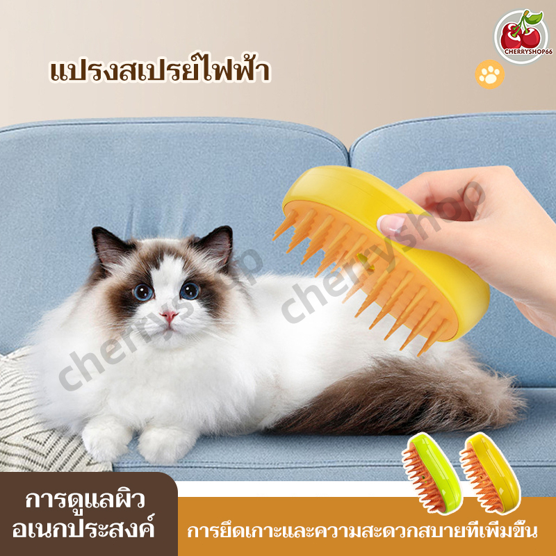 แปรงไอน้ํา 🐶3 In 1 ทําความสะอาด นวด หวีขนสำหรับสัตว์เลี้ยง สุนัข แมว🐱