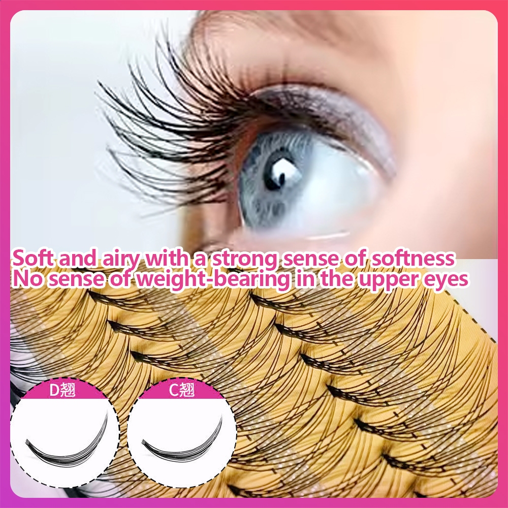 ขนตาปลอม ต่อขนตา พรีเมด พัดปริมาณ 0.10mmD Curl 10Pเครื่องมือแต่งหน้าขนตาปลอม 10D ยาว เป็นธรรมชาติ 3D สีดํา สําหรับต่อขนต