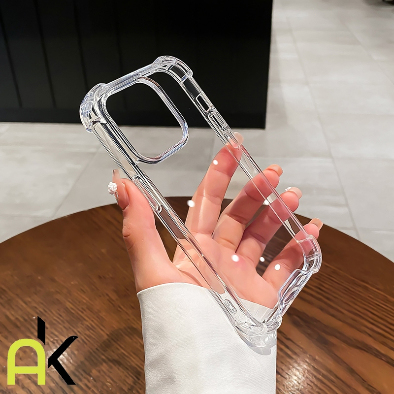 AK For เคส Case iphone 16 Pro Max 11 13 15 12 14 Pro Max เคสไอโฟน 11 XR 8 7 Plus X XS Max เคสมือถือ TPU กันกระแทก โปร่งใ