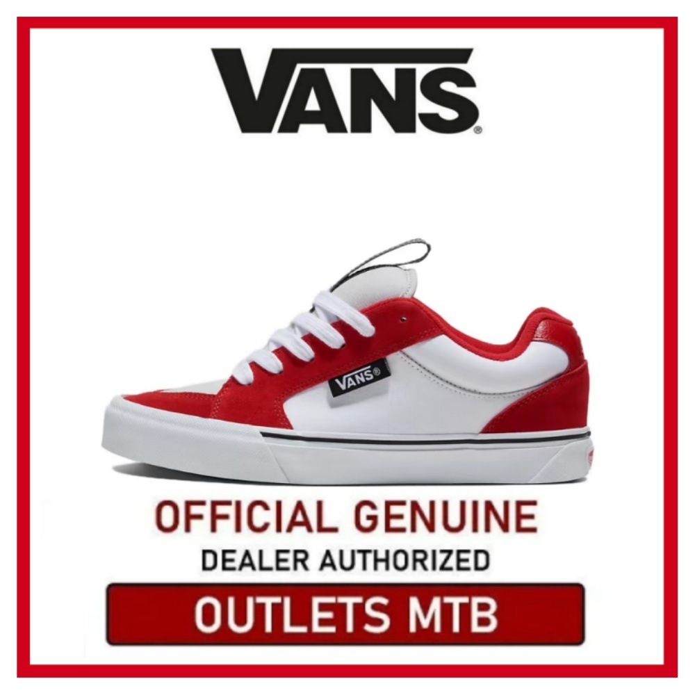 【100%Original】Vans Chukka Push Red White Low Top Modest Unisex Leisure running shoes VN000CZW6RT