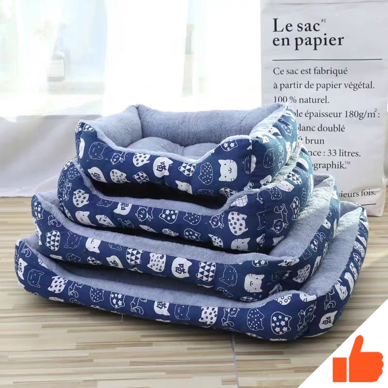 ที่นอนสัตว์เลี้ยง ที่นอนสุนัข นุ่มสบาย เตียงสัตว์เลี้ยงแมว ด้านล่างเป็นพื้นกันลื่น ทำให้ที่นอนไม่ไถล ไม่มีหมอน