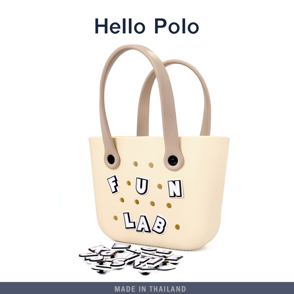 Hello Polo  อุปกรณ์ตกแต่งกระเป๋าสะพายข้าง กระเป๋าถือชายหาด อุปกรณ์ตกแต่ง A-Z jibbitz น่ารัก สีสันสดใส แฟชั่น