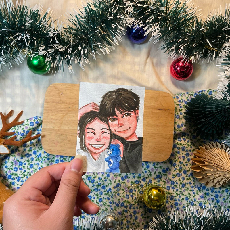 รับวาดการ์ตูนสีน้ำ Size:3×4"(mini)| รับออเดอร์วันนี้ - 17 ก.พ. / รอบส่ง 1 มี.ค.68