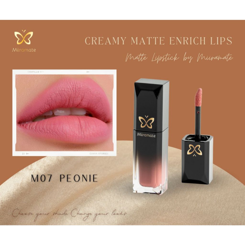 Creamy Matte Enrich Lips M07 สีชมพูนู้ด