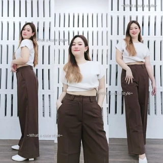 LUCY Pants⭐️ เอว24"-44" กางเกงขายาวเอวสูง ตะขอหน้าซิปหน้า พรางหุ่น พรางพุง กางเกงทำงาน ใส่เที่ยวได้ สาวอวบ