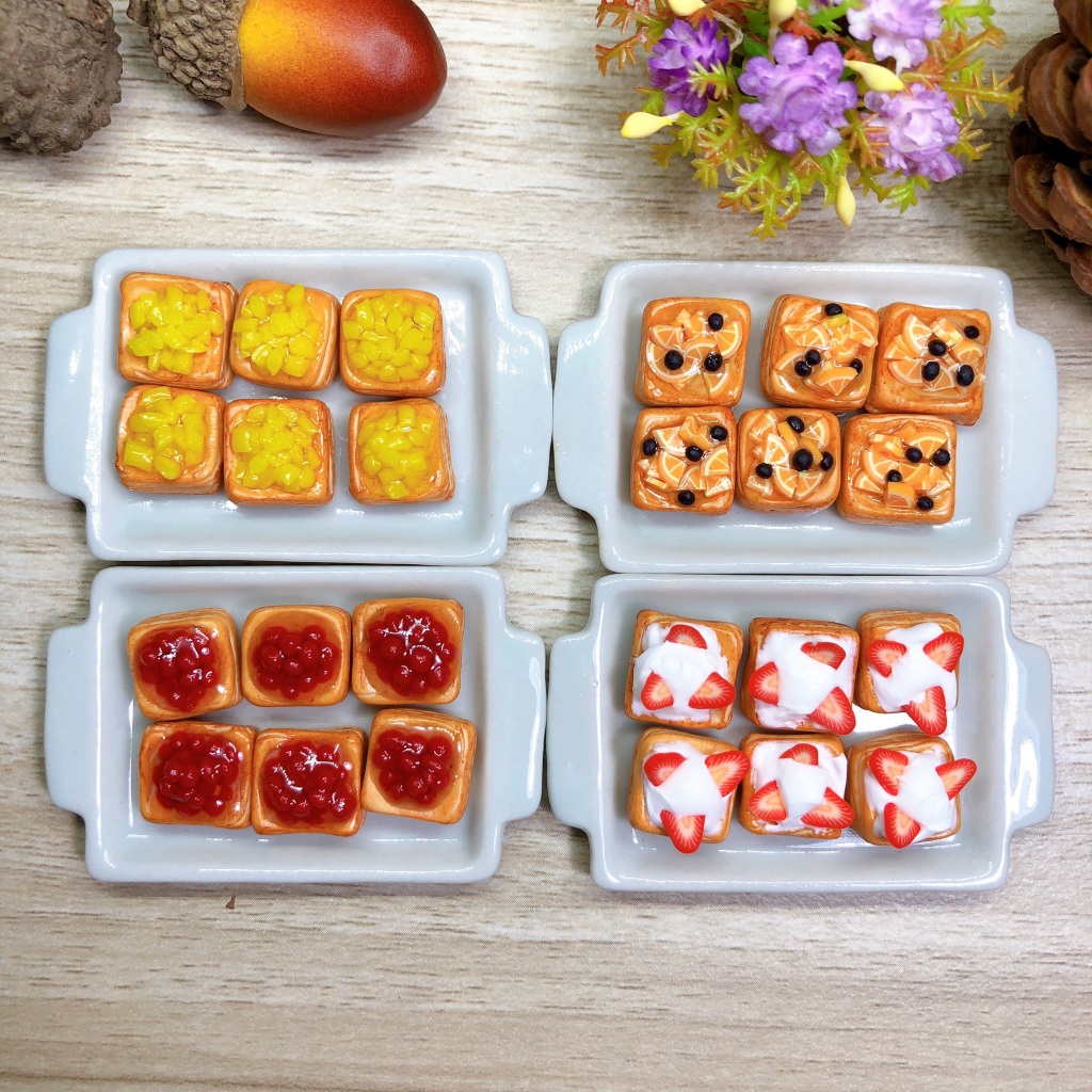 [ราคา / 1 ชิ้น ] ทาร์ตจิ๋ว พายจิ๋ว ขนมดินปั้นจิ๋ว (03) #ของจิ๋ว #miniature