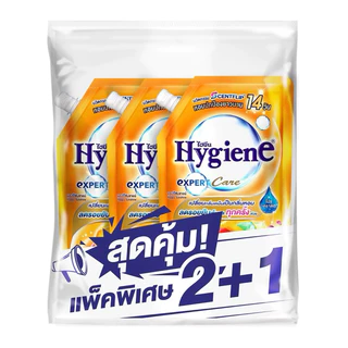 ไฮยีน น้ำยาปรับผ้านุ่ม สูตรเข้มข้นพิเศษ (รุ่นแพ็ค 2+1 ถุง) ขนาด 470-480 มล.x3 ถุง