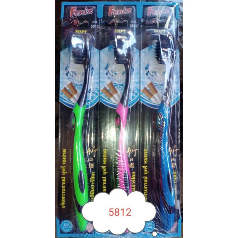 แปรงสีฟัน Fenix 5812  ชาร์โคล รุ่นขนแปรงนุ่ม ราคาต่อ 1 ด้าม