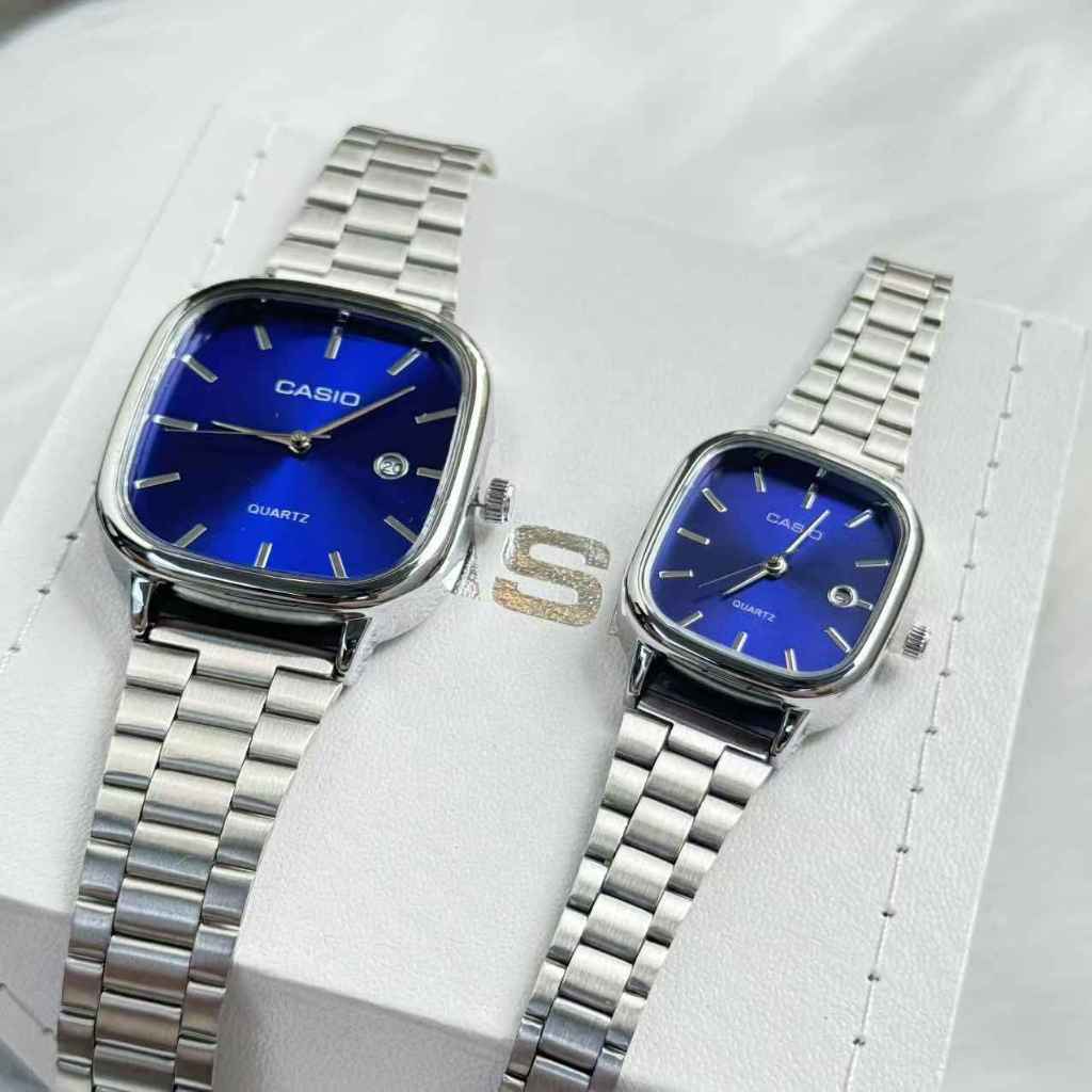 พร้อมส่ง Ca sio นาฬิกาข้อมือชาย+หญิง รุ่น  A138 สายสเตนเลส สายเงิน - รูปที่ 5