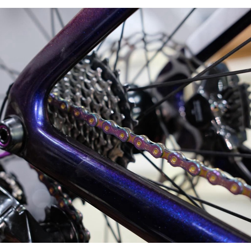 KMC โซ่KMC Aurora blue , gold 12Sp