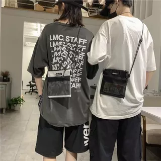 กระเป๋าผ้าสะพายข้างหน้ามีช่องตาข่ายoffbetterเวอร์ชั่นเกาหลี