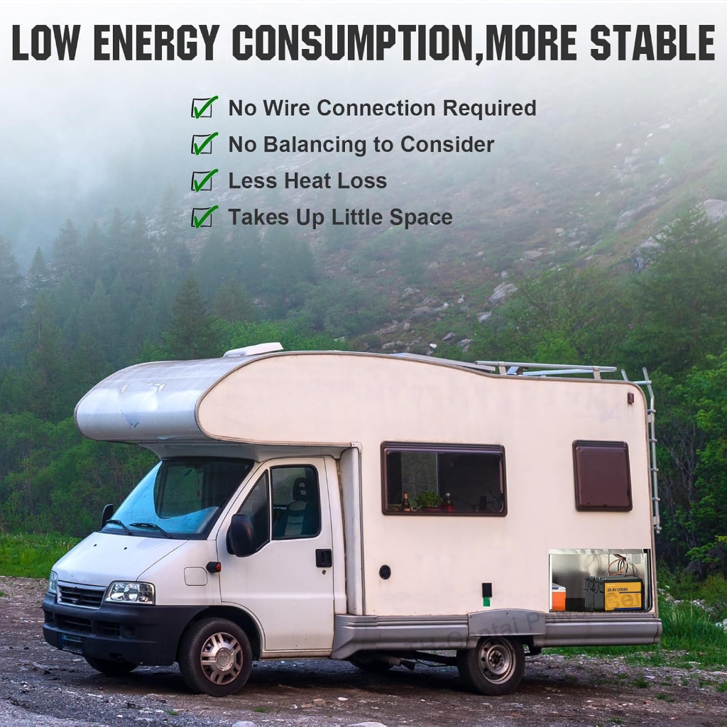 <รับประกัน 6ปี> แบตลิเธียม 24V 100AH แบตเตอรี่ LiFePO4 Battery 100% แบตเตอรี่ใหม่ แบตลิเทียม 100A BMS โซล่าเซลล์ - รูปที่ 5