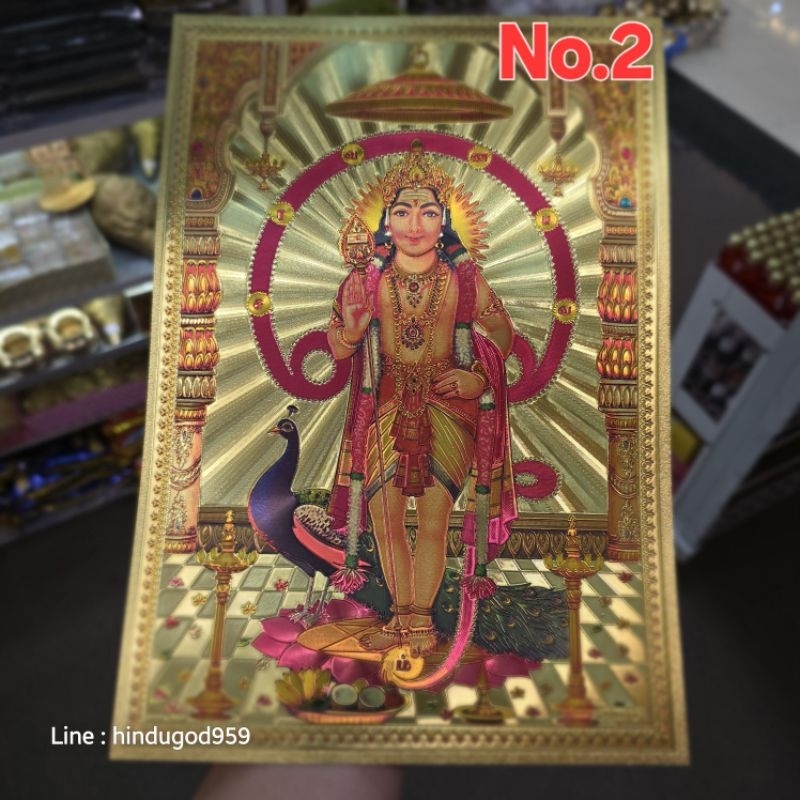 1000Larks.ภาพแผ่นทอง_ขนาด A4_พระขันธกุมาร