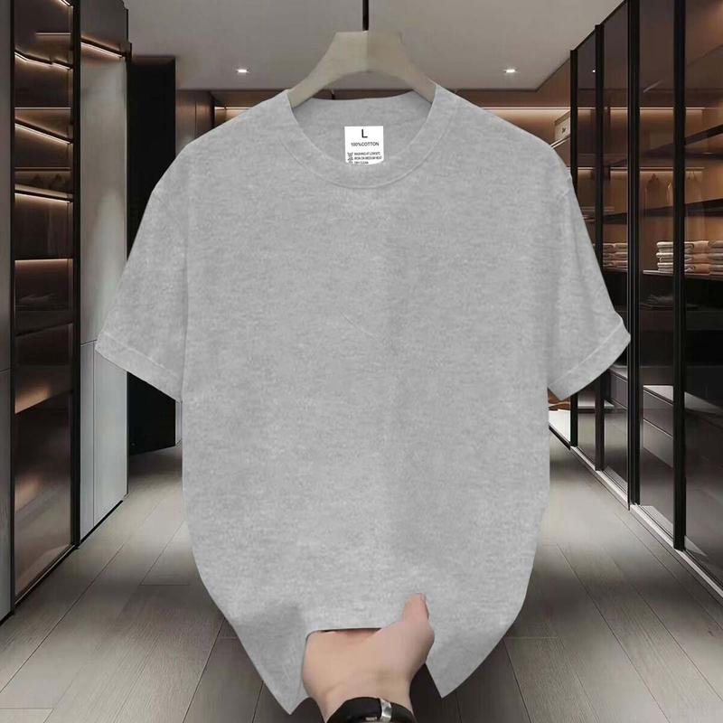 เสื้อยืดคอกลมสีพื้น สวมใส่ง่าย ใส่สบาย ระบายอากาศดี แมทซ์กับทุกชุด