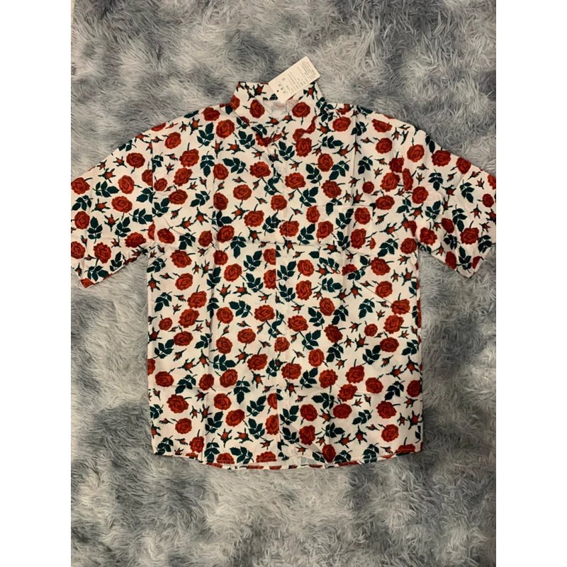เสื้อเชิ้ตฮาวายแขนสั้นลายดอกกุหลาบ สไตล์เกาหลี thumbnail 8