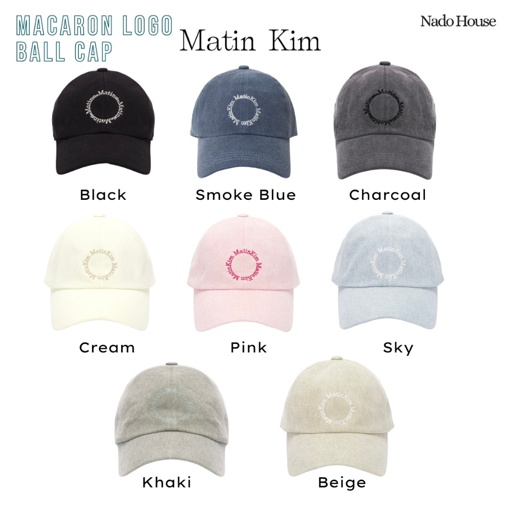 (พรีออเดอร์) Matin Kim หมวก MACARON LOGO BALL CAP ของแท้ 100%🇰🇷💖 จากเกาหลี